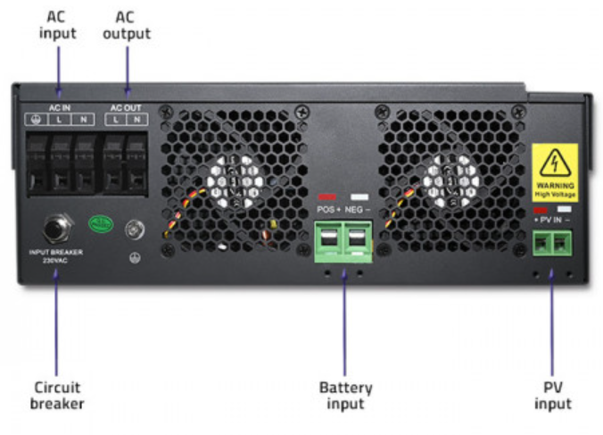 Qoltec Hybrid Solar Inverter Off-Grid 3,5kW | 100A | 24V | MPPT | Sinus