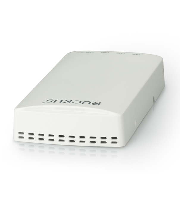 Ruckus Wi-Fi 6 dual-band concurrent 2.4 GHz &amp; 5 GHz, Wired/Wireless Wall Switch, BeamFlex+, 1 10/100/1000 &amp; 4 10/100/1000 Ethernet Access Ports, POE in, PoE out (one port), USB port. Does not include DC power supply.