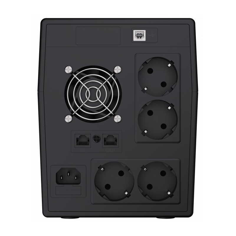Green Cell line-interactive UPS 2000VA/1200W with LCD display, 4*Schuko sockets