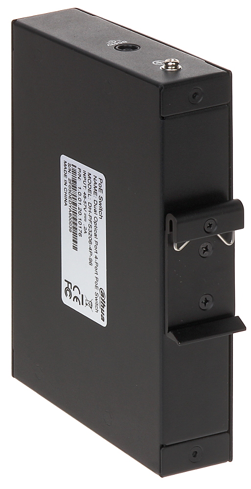 4-port 10/100Base-T long range unmanaged PoE switch,96W PoE,DIN rail 