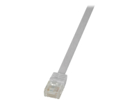 Logilink patch cable flat Cat.6A U/UTP SlimLine white 0.25m