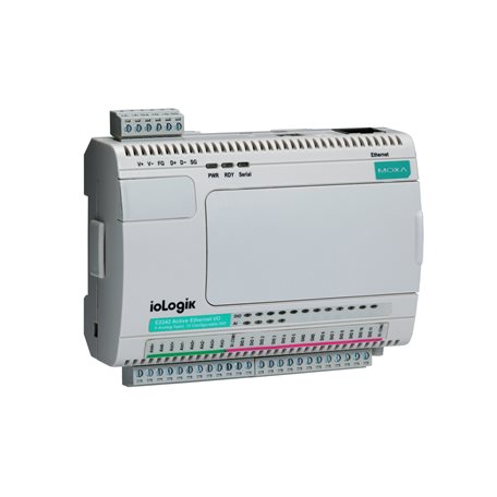 Moxa universal controller, 8 DIs, 8 DOs, 4 DIOs, Click&amp;Go, -10 to 60°C operating temperature