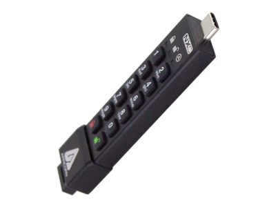 Apricorn USB flash drive Aegis secure key 3NXC - USB 3.1 Gen 1 - 64GB - black