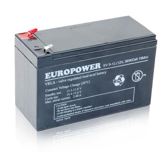 UPSi aku Europower 12V, 9Ah, EMU