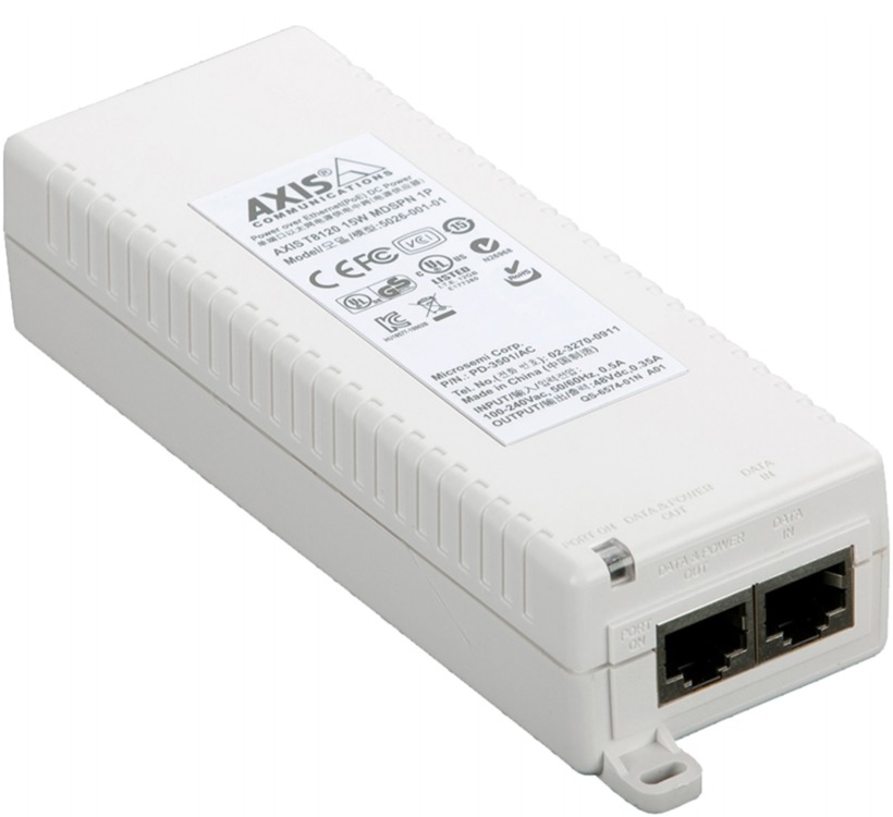 Axis T8120 ühepordine PoE toiteplokk, IEEE 802.3af (15W)
