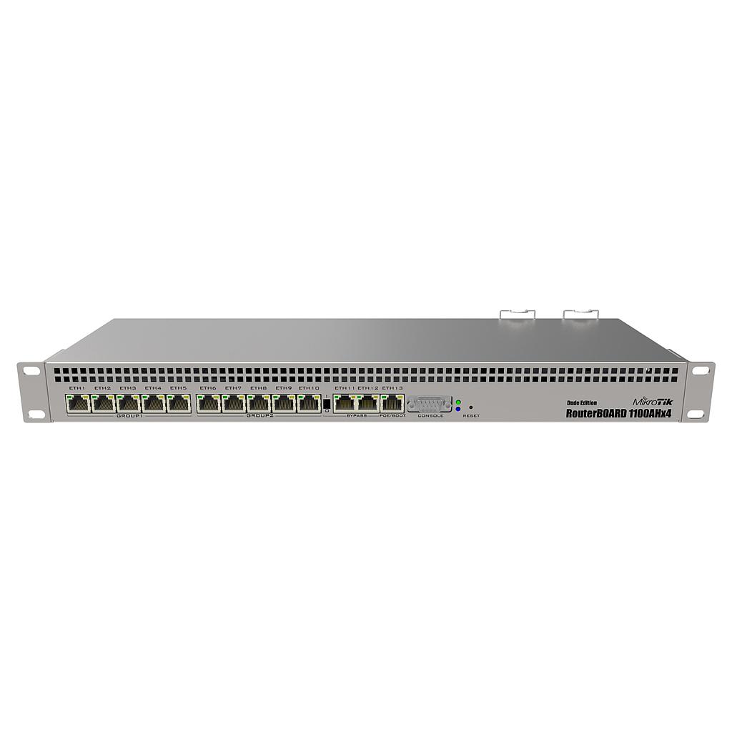 Mikrotik RouterBoard RB1100AHx4 13x Gigabit Ethernet ports Router maximum throughput of up to 7.5Gbit