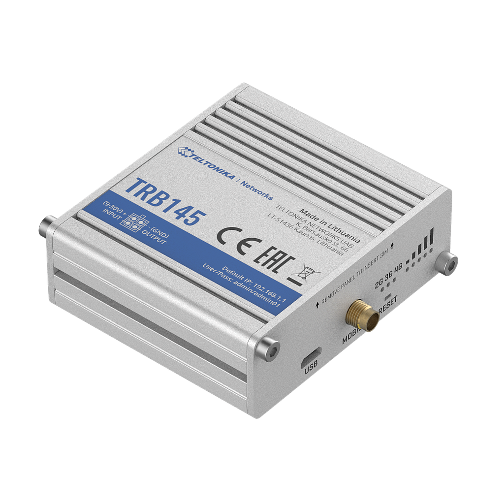 Teltonika TRB145 industrial rugged LTE RS485 gateway