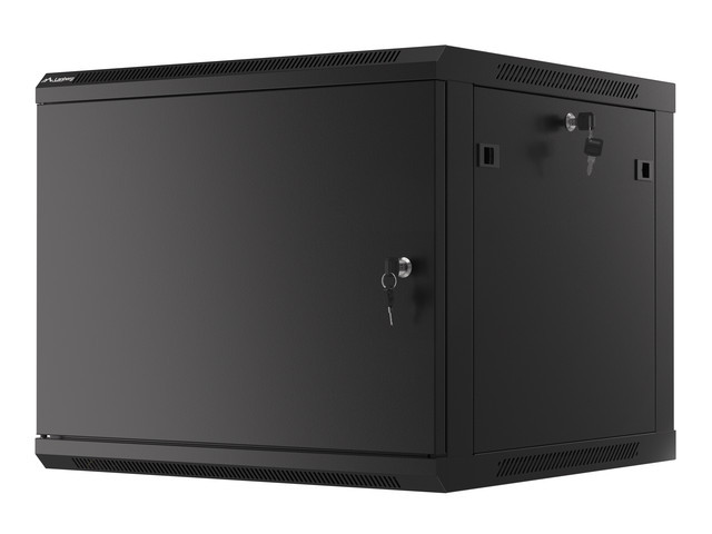 Lanberg 19&quot; wall-mount rack cabinet, 9U/600*600 with metal door, black, for self assembly (flat pack)