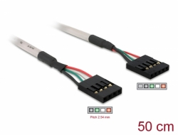 Delock USB 2.0 Cable 5 Pin pin header female to 4 Pin pin header female 50 cm