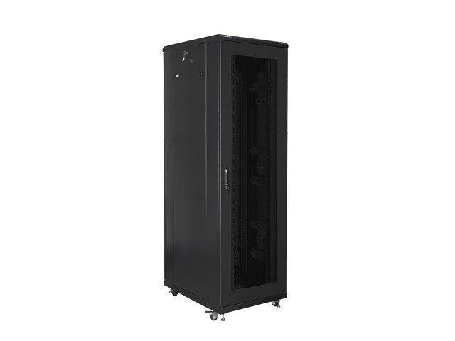 Lanberg rack cabinet 19&quot; free-standing 42U/800*800 self-assembly flat pack with mesh door black