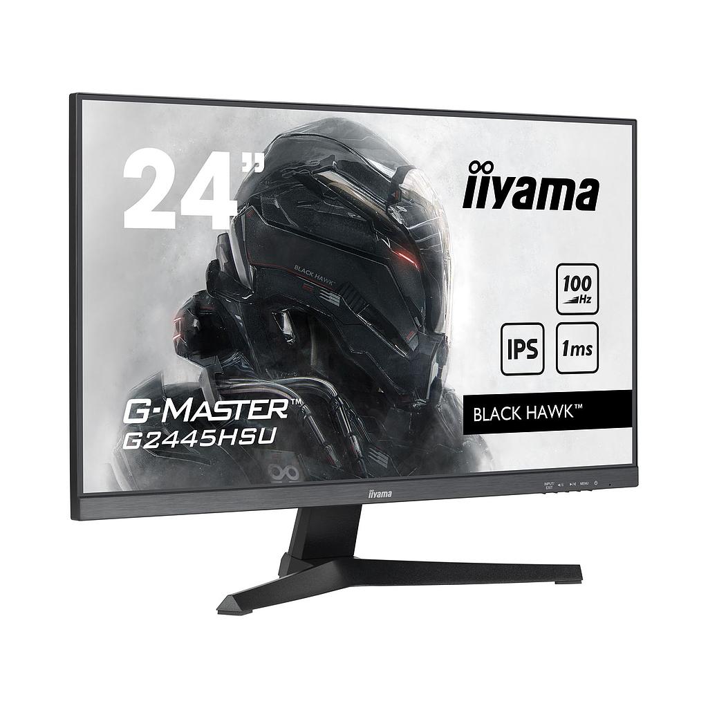 Iiyama 24&quot; ETE IPS gaming, G-Master black hawk, FreeSync, 1920*1080@100Hz, 250cd/m², HDMI, DisplayPort, 1ms MPRT, speakers, USB-HUB 2*2.0