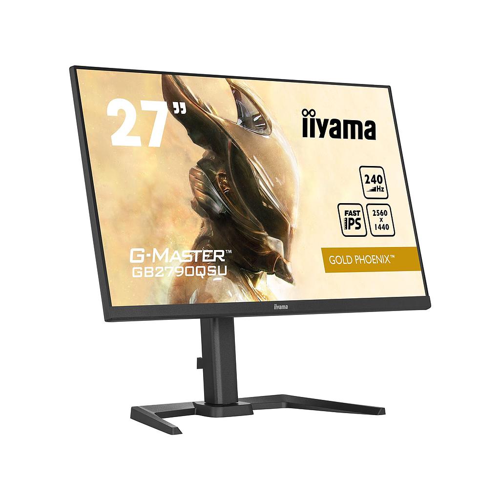 Iiyama 27&quot; ETE fast IPS gaming, G-Master Gold Phoenix, FreeSync premium, 2560*1440@240Hz, 400cd/m², 1000:1, HDMI, DisplayPort, 1ms (GtG), speakers, USB-HUB (2*3.0), HDR400, black tuner, 15cm height adj. stand
