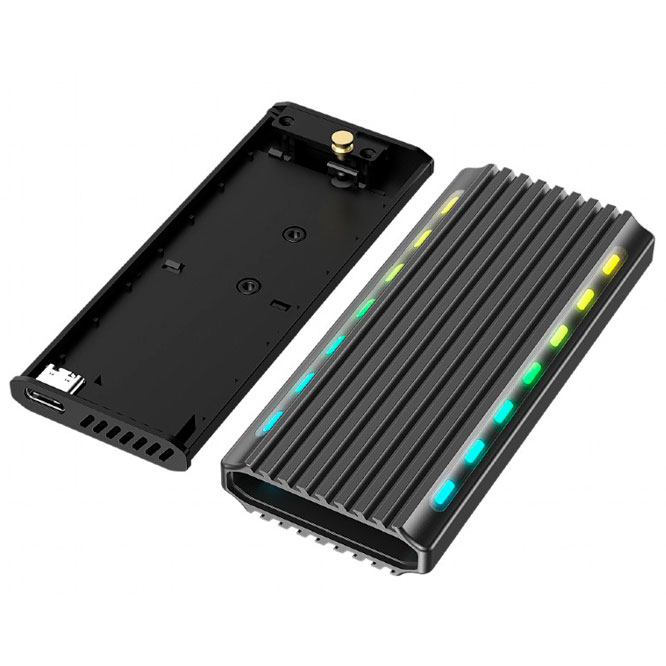 Gembird USB 3.1 enclosure for M.2 NVMe drives backlighted aluminum