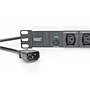 Digitus aluminum outlet strip, 10 outlets, 2m supply IEC C14 plug