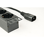 PDU, 8 Schuko sockets, 1U, 10A, C14 plug 3m cable, black