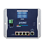 Planet industrial wall-mount Gigabit router with 4-port 802.3at PoE+ & LCD touch screen