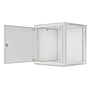 Lanberg rack cabinet 19" wall-mount 12U/600*600 for self-assembly with metal door grey (flat pack)